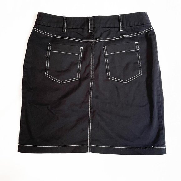 y2k Basic Black Cargo Skater Girl Skirt - Picture 4 of 4